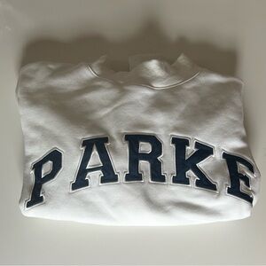 White Parke Varsity Mockneck